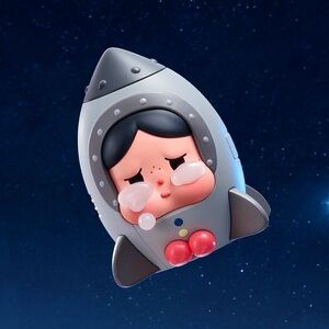 Crybaby Crying to the Moon Figurine - Space Traveller Mini